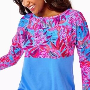 Lilly Pulitzer Finn Long sleeve top ruby red wild times size Medium